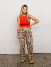Thumbnail for Mumza Twill Pants in Leopard