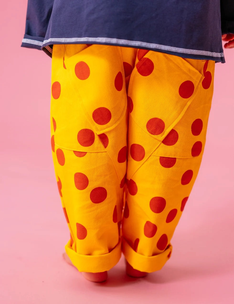 Pocket Pants in Yellow Polka