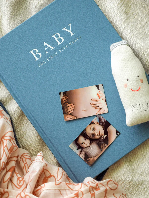 Birth to Five Years Baby Journal - Blue