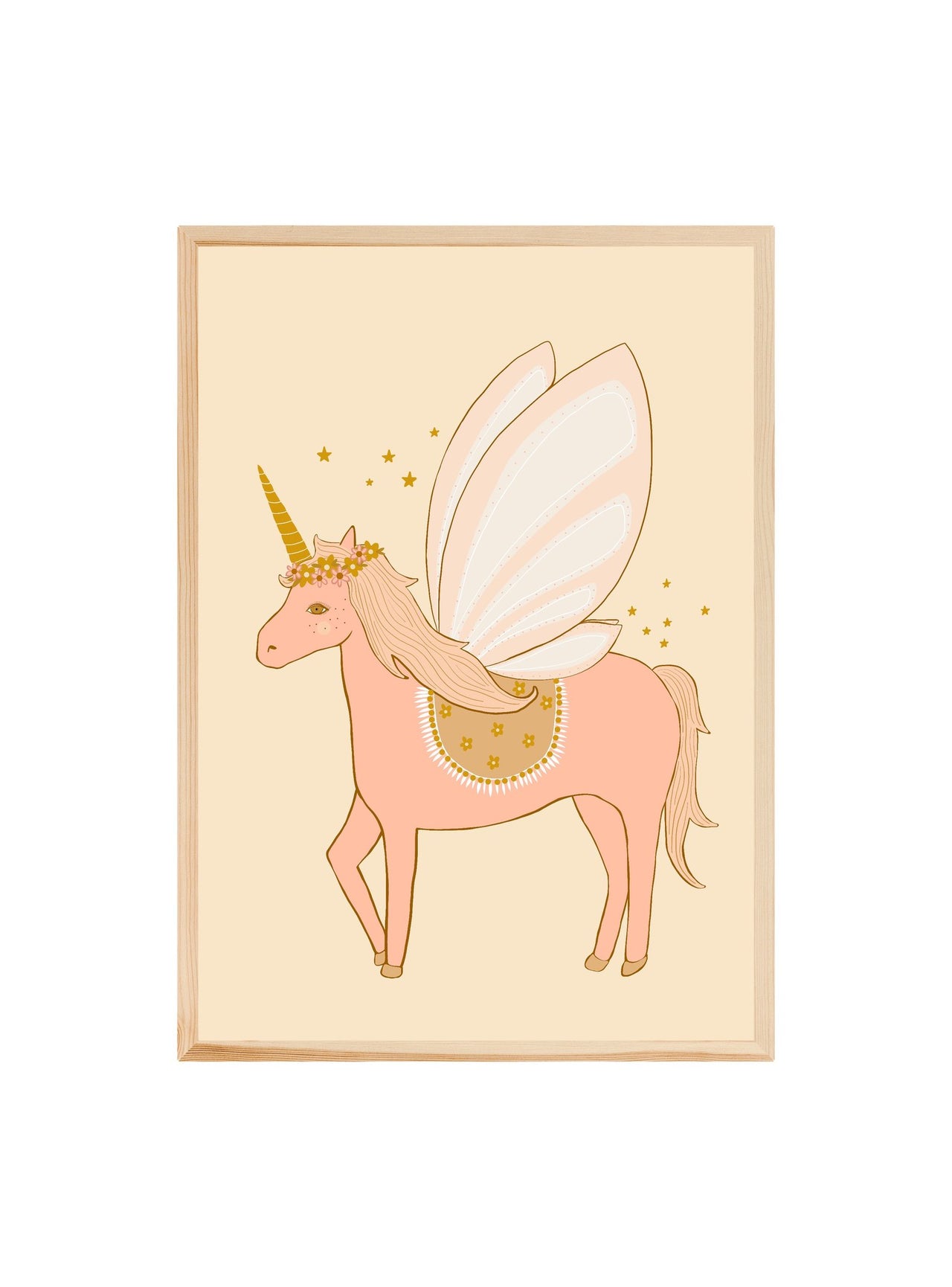 Blossom the Unicorn (Pink) - A4