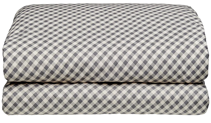 Charcoal Gingham Quilt Cover