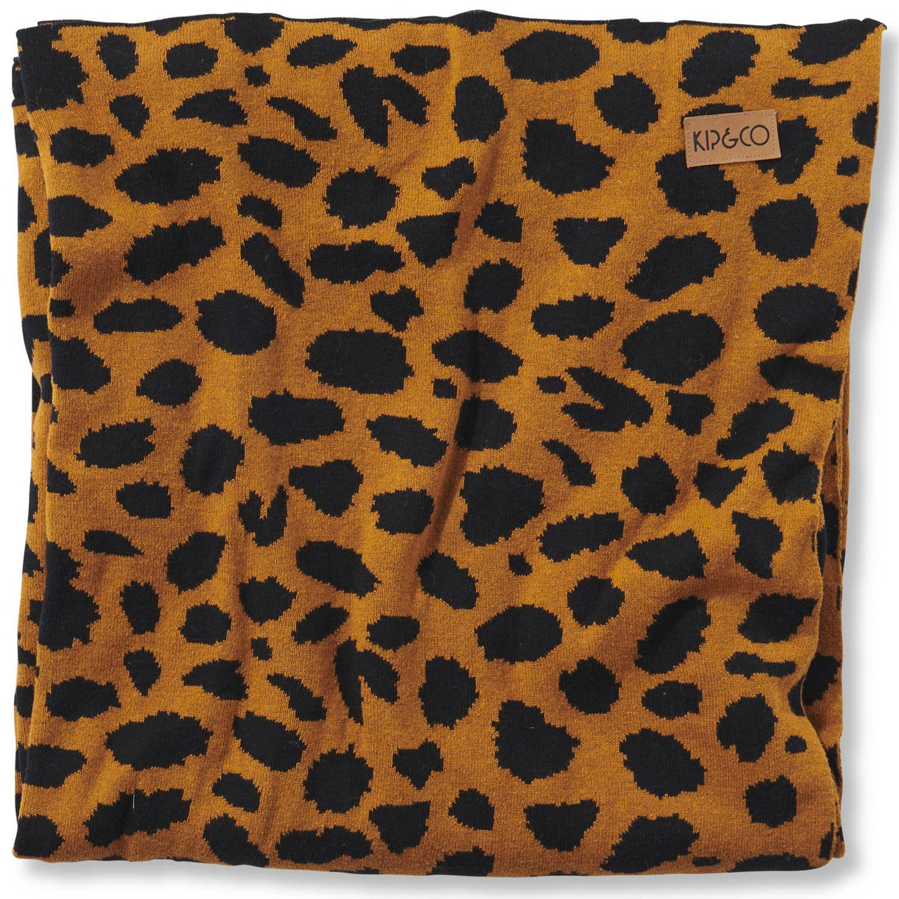 Cheetah Wool Blend Knitted Blanket