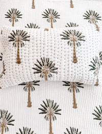 Thumbnail for Kantha Green Palm Springs - Pillow Case