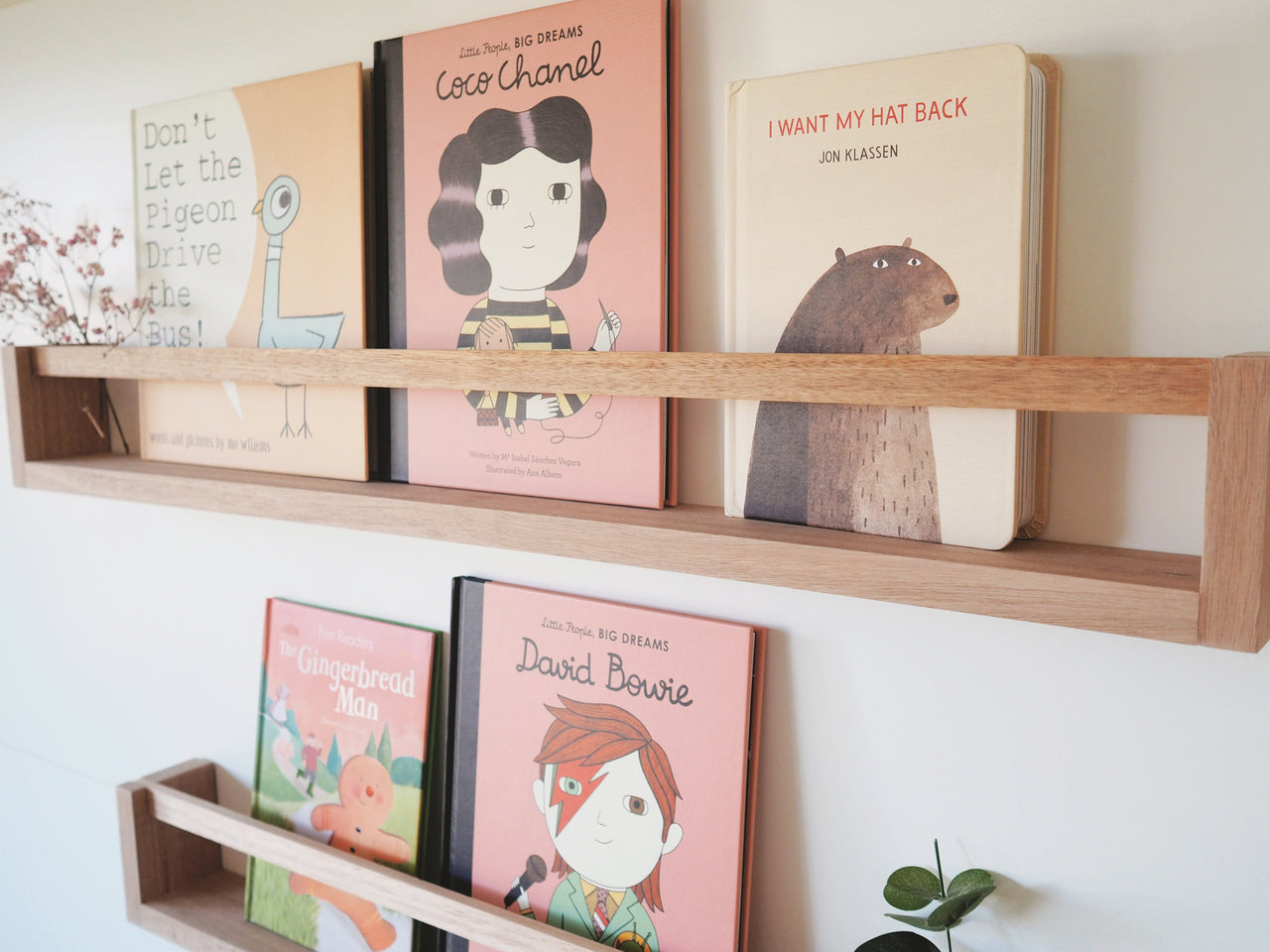 Kids Bookshelf with Flat Peg (Oak) Natural Wood Colour
