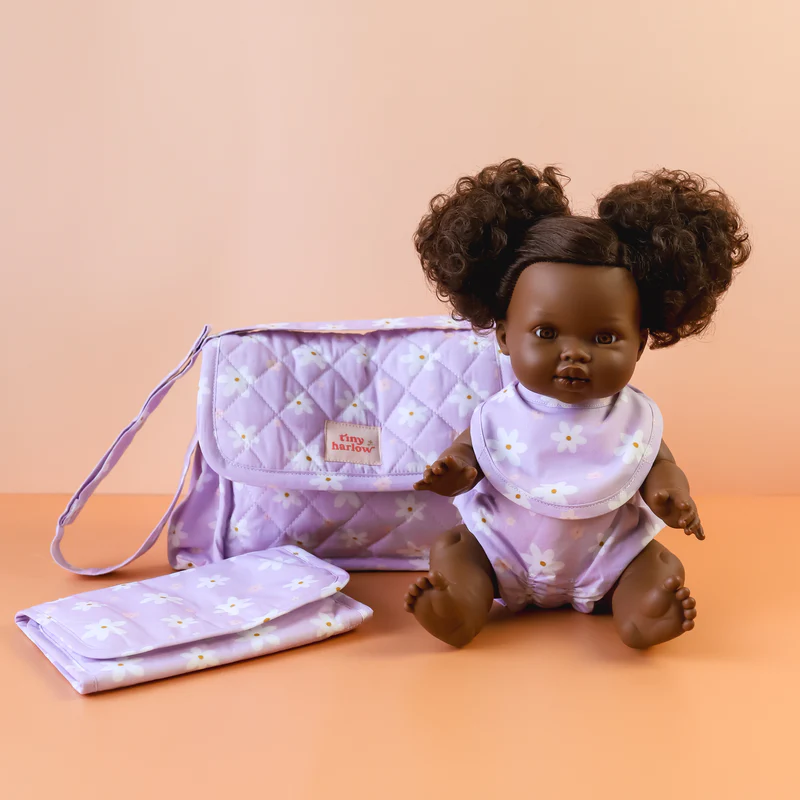 Lilac Daisy Nappy Bag Set