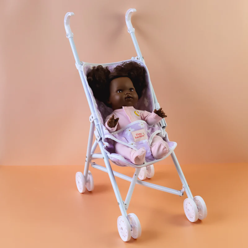 Folding Doll Stroller - Lilac Daisy