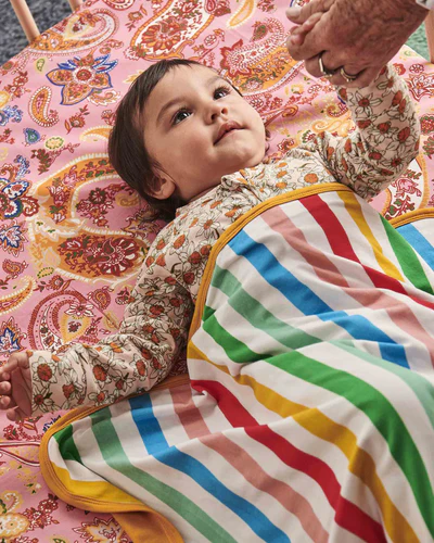 Paisley Colourful Organic Cotton Fitted Sheet - Cot