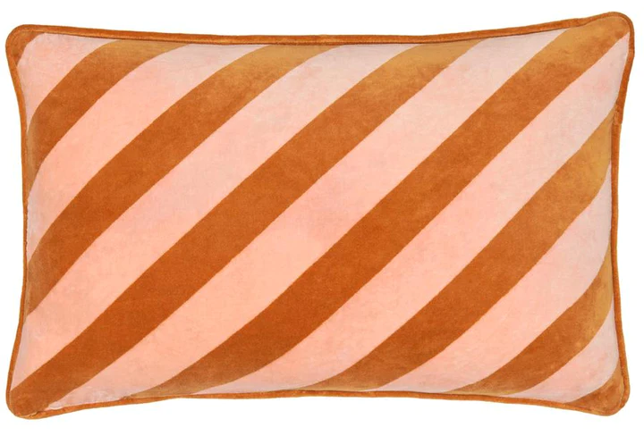 Pink Strip Lumbar Cushion