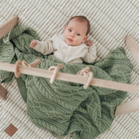 Thumbnail for Reilly Cable Knit Blanket - Mint